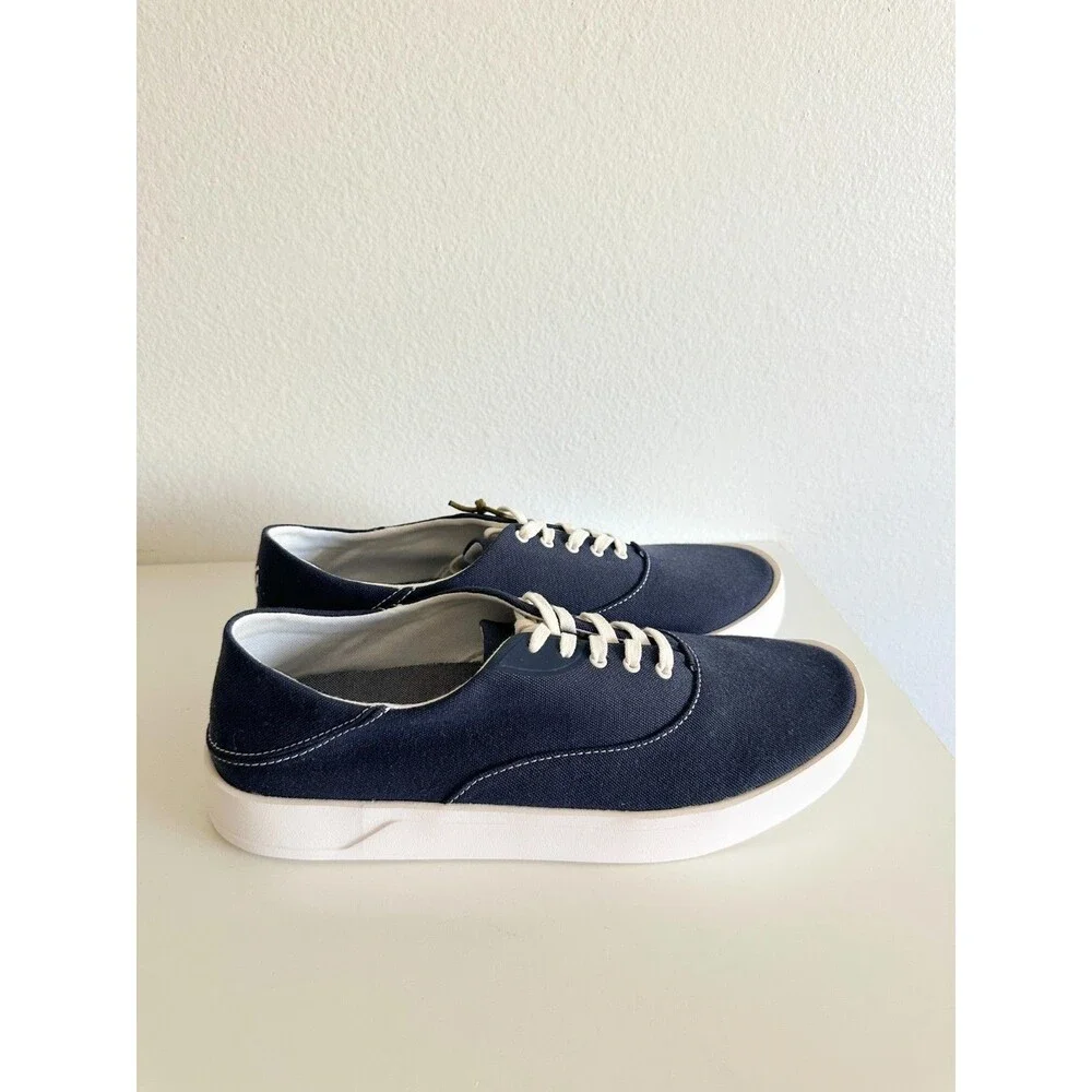 NWT Olukai Tradewind Mood Indigo Navy Blue Casual Shoes Sneakers Canvas Men's 10